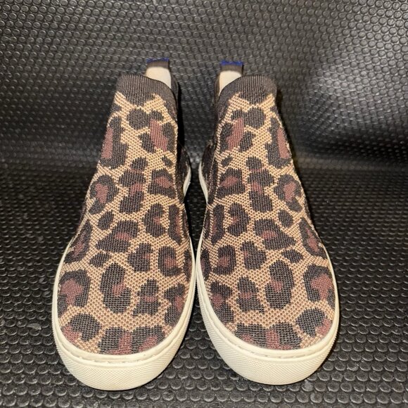 Rothys Chelsea Sneakers Boots Wildcat Animal Print Leopard Shoes Women’s Size 8 - Picture 2 of 8
